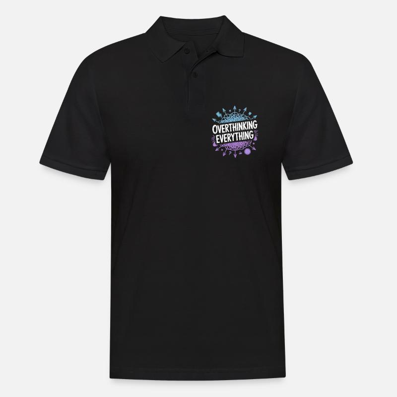 Overthinking Everything ADHD Chaos - Men's Polo Shirt - black