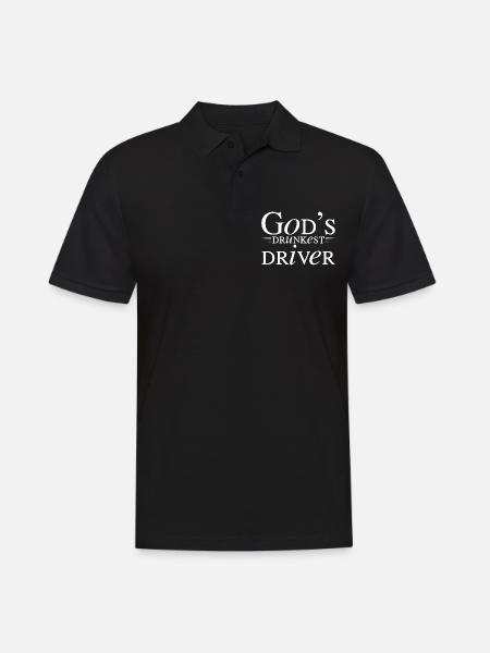 God's Drunkest Driver 4 - Men's Polo Shirt - black
