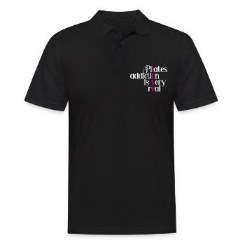 PiLates AddictiOn est très REal 2 - Polo Homme - noir - Devant - Kai (181cm)