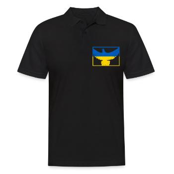 Friedenstaube Ukraine Krieg Frieden - Männer Poloshirt - Schwarz - Vorne - Kai (181cm)