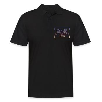 You're Doing A Great Job 2 - Men's Polo Shirt - black - Front - Kai (181cm)