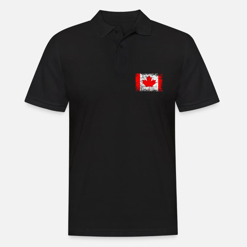 Drapeau du Canada drapeau canadien - Polo Homme - noir