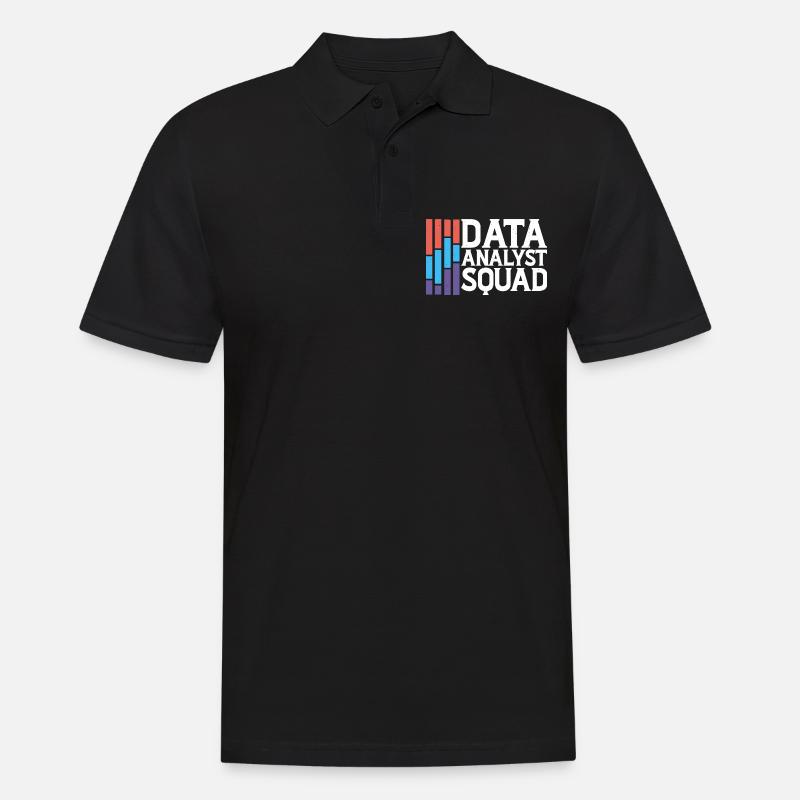 Data Analyst Squad 6 - Männer Poloshirt - Schwarz
