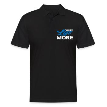 Talk Less Lift More 14 - Men's Polo Shirt - black - Front - Kai (181cm)