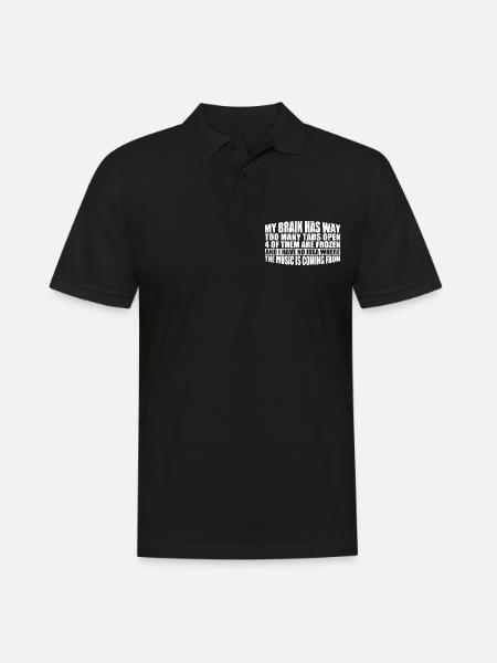 Mon cerveau a beaucoup trop d’onglets ouverts 8 - Polo Homme - noir