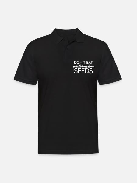 Don't Eat Watermelon Seeds - Men's Polo Shirt - black