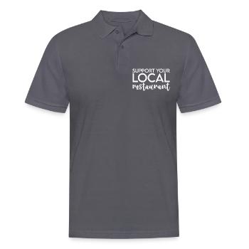 Support Your Local Restaurant - Männer Poloshirt - Anthrazit - Vorne - Nico (186cm)