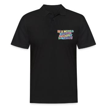 In A World Divided Multiply Kindness - Men's Polo Shirt - black - Front - Kai (181cm)