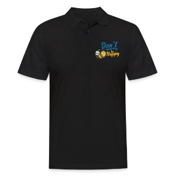 Ne t'en fais pas Be Happy Bee - Polo Homme - noir - Devant - Kai (181cm)