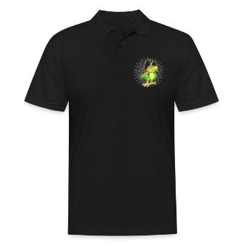 Perroquet pirate - Polo Homme - noir - Devant - Kai (181cm)