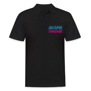 Anxious Transexual - Men's Polo Shirt - black - Front - Kai (181cm)