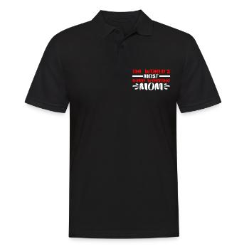 The World's Most Hard Working Mom 3 - Men's Polo Shirt - black - Front - Kai (181cm)