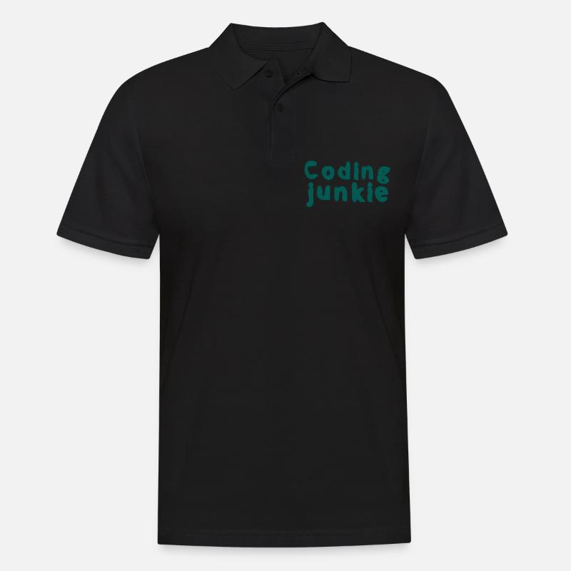 Coding Junkie 2 - Männer Poloshirt - Schwarz