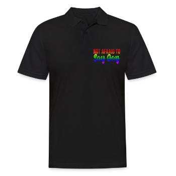 Not Afraid To Say Gay 3 - Männer Poloshirt - Schwarz - Vorne - Kai (181cm)