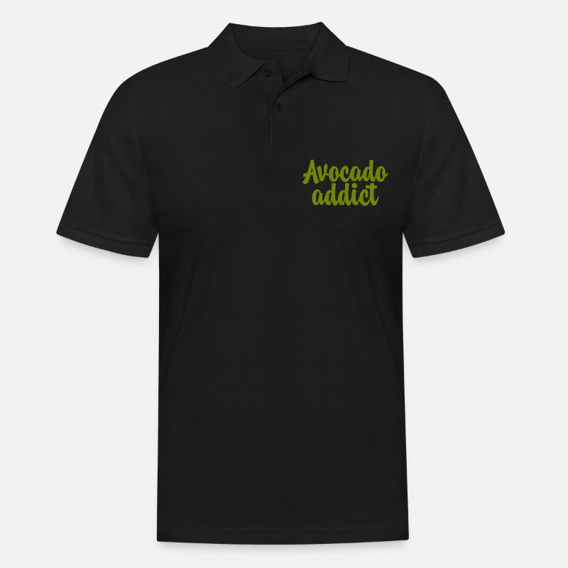 Avocado Addict - Männer Poloshirt - Schwarz