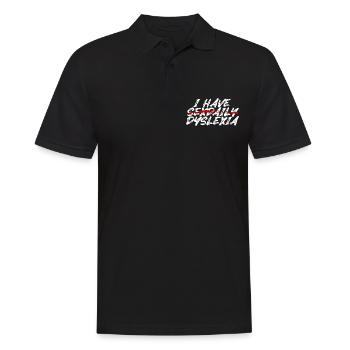 I Have Sexdaily Dyslexia - Men's Polo Shirt - black - Front - Kai (181cm)