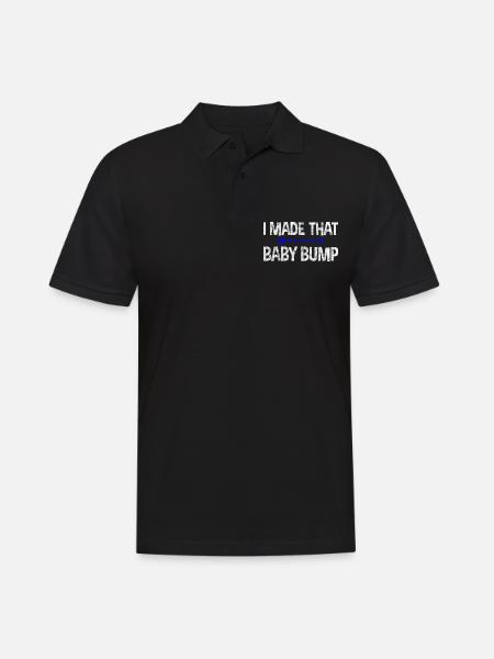 Ik heb die Baby bump 3 gemaakt - Mannen poloshirt - zwart
