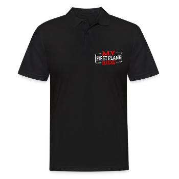 My First Plane Ride 52 - Männer Poloshirt - Schwarz - Vorne - Kai (181cm)