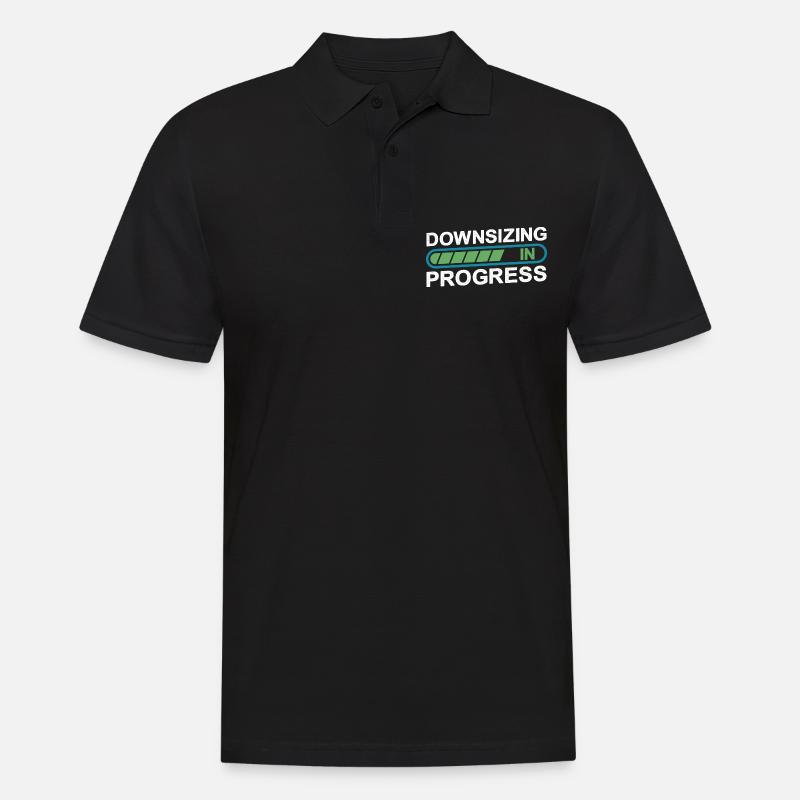 Downsizing In Progress 16 - Men's Polo Shirt - black