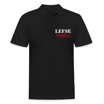 Lefse Master 18 - Men's Polo Shirt - black - Front - Kai (181cm)