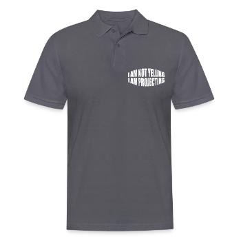 I Am Not Yelling I Am Projecting 4 - Men's Polo Shirt - charcoal grey - Front - Nico (186cm)