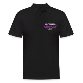 Look At Me Getting All Married And Shit 2 - Männer Poloshirt - Schwarz - Vorne - Kai (181cm)