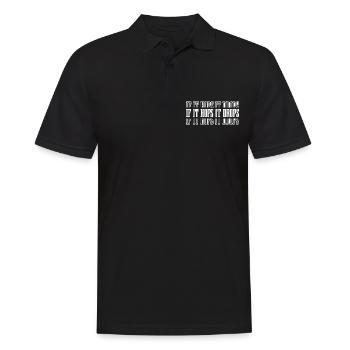 If It Hops It Drops 8 - Männer Poloshirt - Schwarz - Vorne - Kai (181cm)