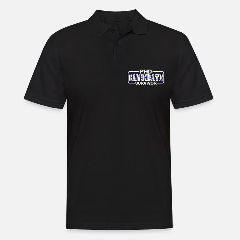 Phd Candidate Survivor 10 - Männer Poloshirt - Schwarz