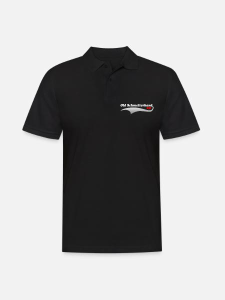 Old Schmetterhand Tischtennis - Männer Poloshirt - Schwarz