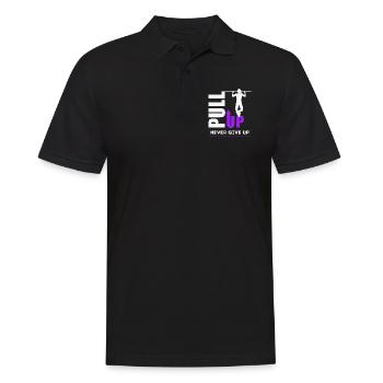 Pull Up Never Give Up Frauen Calisthenics - Männer Poloshirt - Schwarz - Vorne - Kai (181cm)