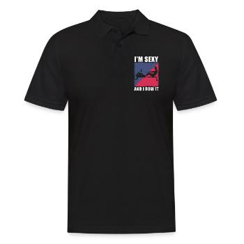 rameur I'm Sexy And I Row It Ergometer Fitness - Polo Homme - noir - Devant - Kai (181cm)