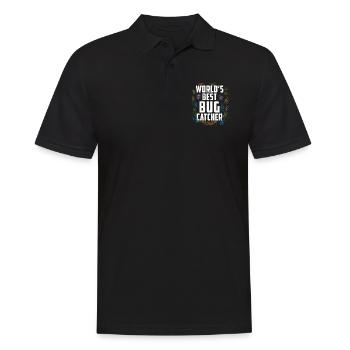 Worlds Best Bug Catcher Funny Entomologen Bug - Männer Poloshirt - Schwarz - Vorne - Kai (181cm)