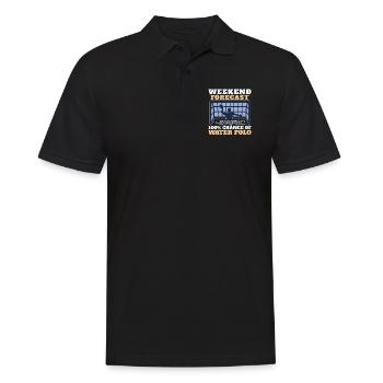Wochenendvorhersage 100% Chance Lustiges - Männer Poloshirt - Schwarz - Vorne - Kai (181cm)