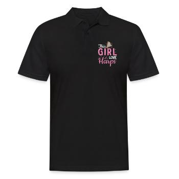 This Girl Love Harps Jeu de harpes amusant - Polo Homme - noir - Devant - Kai (181cm)