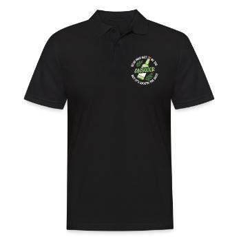 Soju ist vielleicht nicht die Antwort, aber es - Männer Poloshirt - Schwarz - Vorne - Kai (181cm)