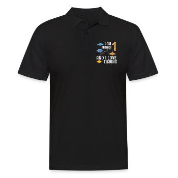 I Am Already 1 And I Love Fishing 1 Year Old 1st - Männer Poloshirt - Schwarz - Vorne - Kai (181cm)