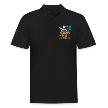 J’ai 10 ans Boy Stegosaurus 10 ans 10ème - Polo Homme - noir - Devant - Kai (181cm)