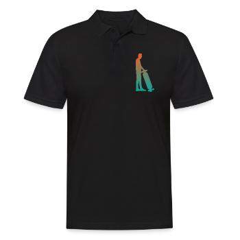 Skater Skateboard Fahrer Skateboardfahrer - Männer Poloshirt - Schwarz - Vorne - Kai (181cm)
