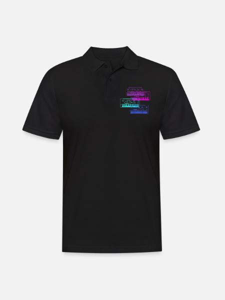 Synthétiseur Collection Conception de musique - Polo Homme - noir