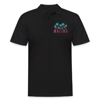 Malibu palmiers Silhouette flair d’été - Polo Homme - noir - Devant - Kai (181cm)