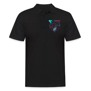 Colored Dino Circle Art Gift - Men's Polo Shirt - black - Front - Kai (181cm)