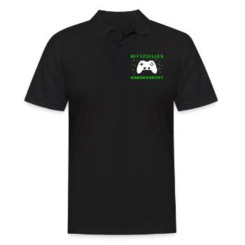 Gamer's Paradise: Spiel ohne Grenzen - Männer Poloshirt - Schwarz - Vorne - Kai (181cm)