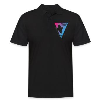Manta Ray Dämmerungstanz - Männer Poloshirt - Schwarz - Vorne - Kai (181cm)