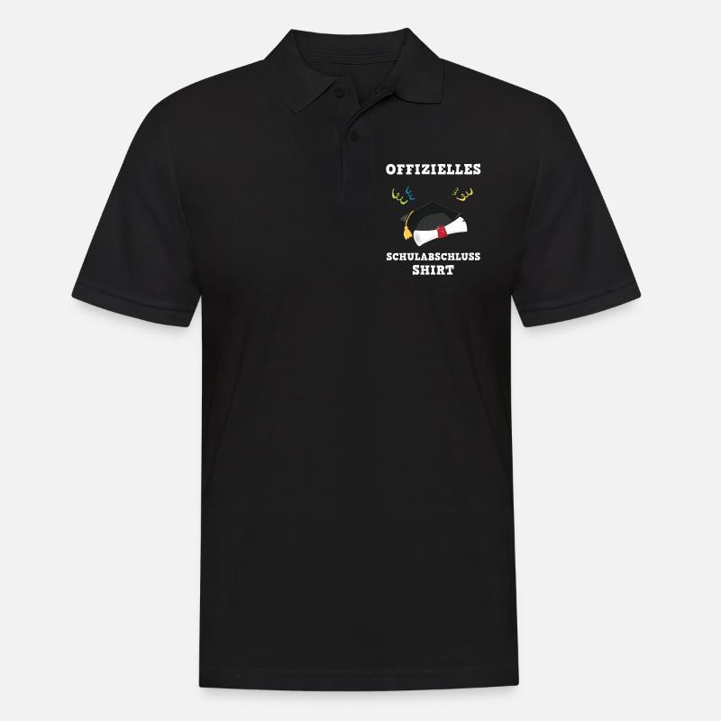 Abschluss Hut Feier Erfolg Geschenk - Männer Poloshirt - Schwarz