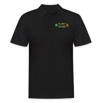 Ami des plantes coeur vert pour la botanique - Polo Homme - noir - Devant - Kai (181cm)