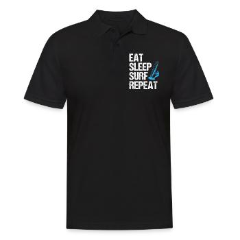 Surf rhythm - eat, sleep, surf - Men's Polo Shirt - black - Front - Kai (181cm)