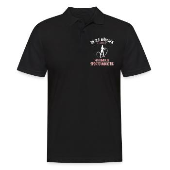 Fille Aime La Gymnastique Rythmique - Polo Homme - noir - Devant - Kai (181cm)