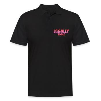 Legally Single 4 - Männer Poloshirt - Schwarz - Vorne - Kai (181cm)