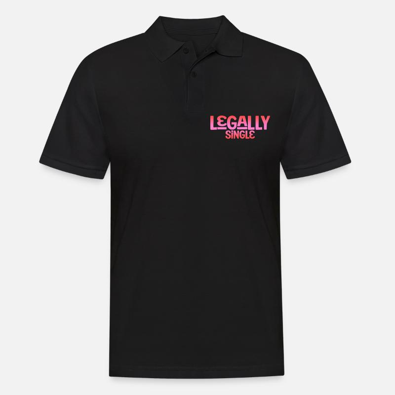 Legally Single 4 - Männer Poloshirt - Schwarz