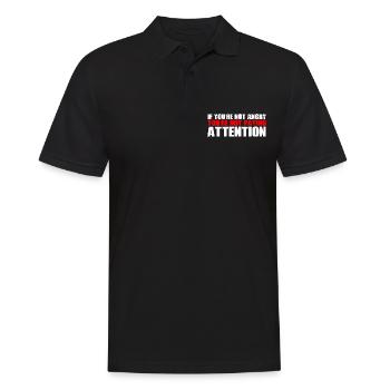 If You're Not Angry, You're Not Paying Attention 4 - Men's Polo Shirt - black - Front - Kai (181cm)